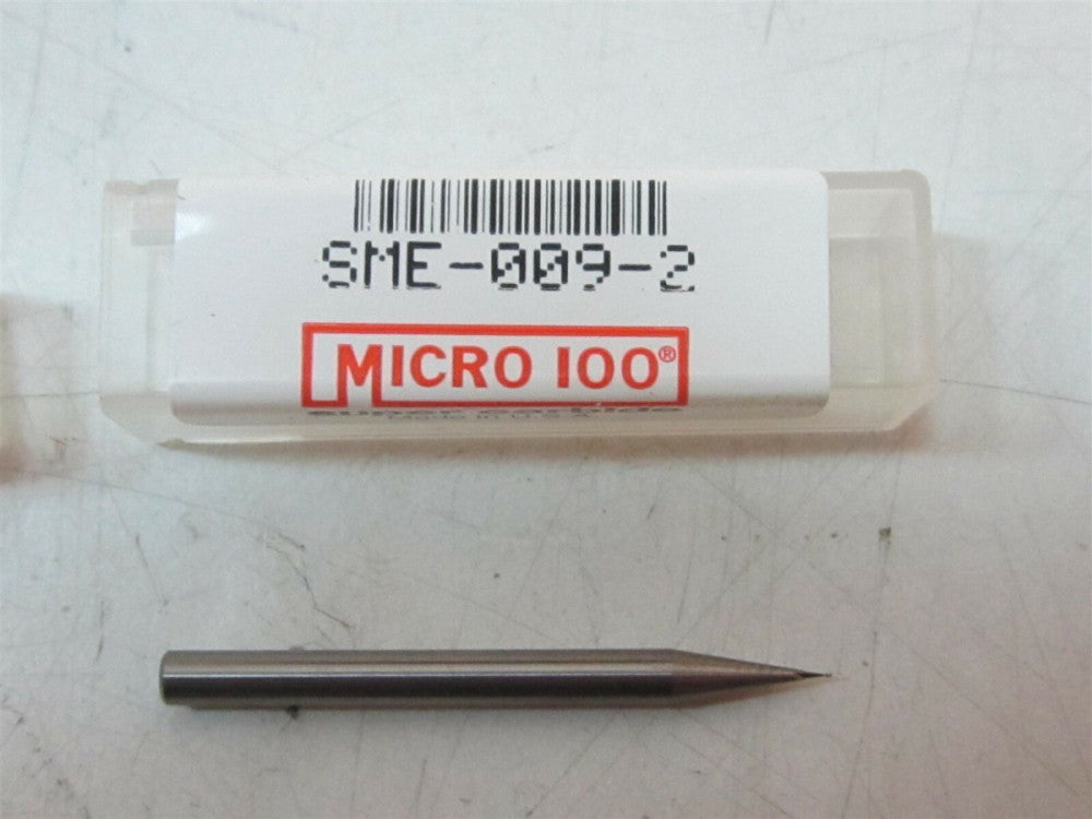 Micro 100 C2 SME-009-2 Carbide 0.0090" X 1/8" X 0.0130" X 1-1/2" End Mill New