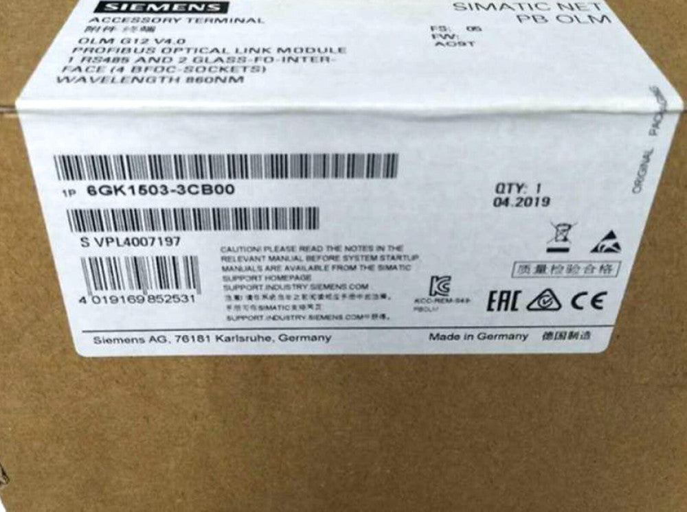 One Brand New Siemens PLC 6GK1503-3CB00 6GK1 503-3CB00