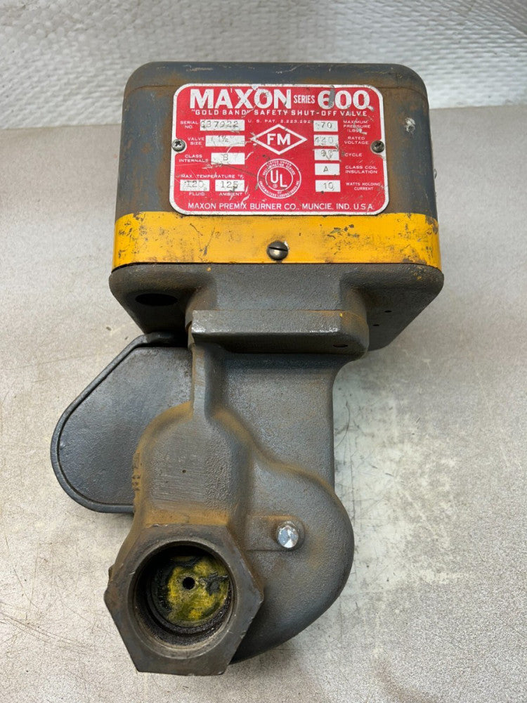 USED Maxon Shut-Off Valve Designation SERIES 600 SIZE 1-1/2''