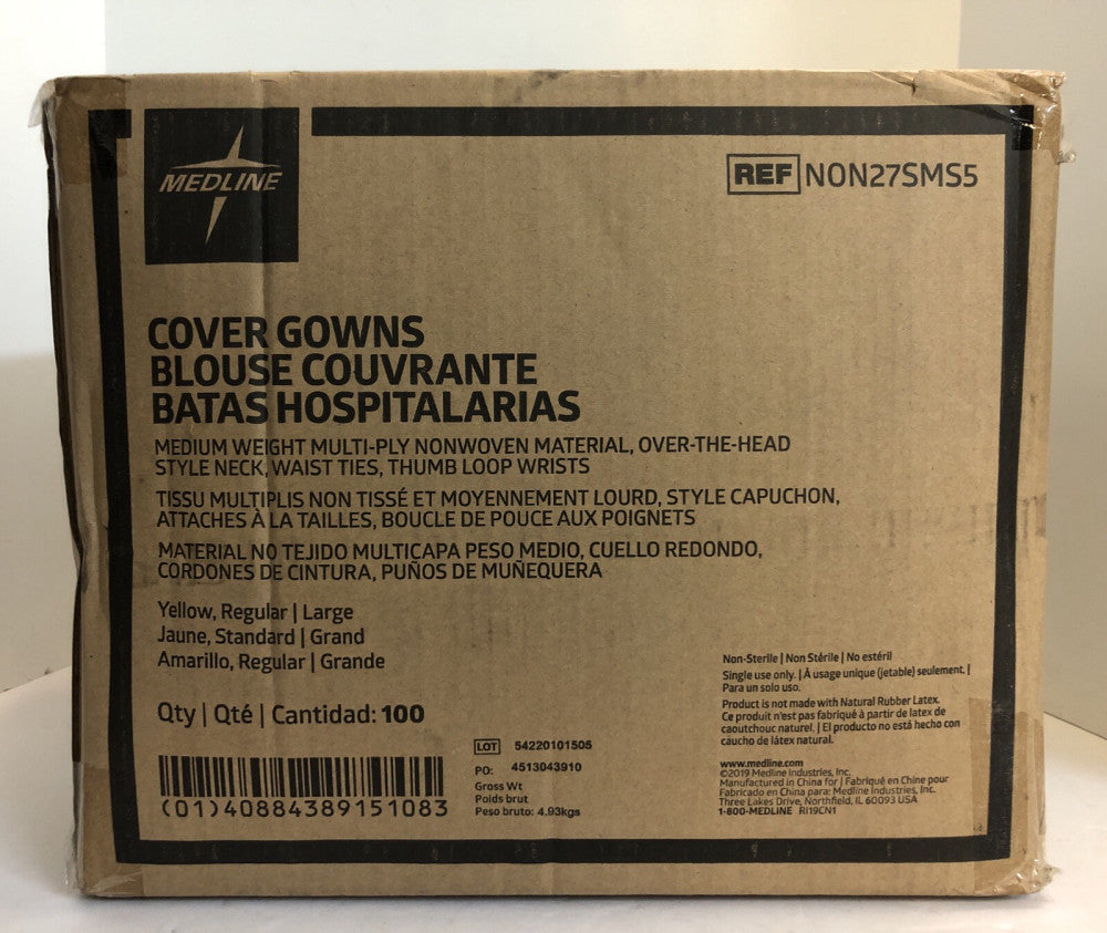 Medline Cover Gowns Multi-Ply Nonwoven Over-The-Head - N0N27SMS5