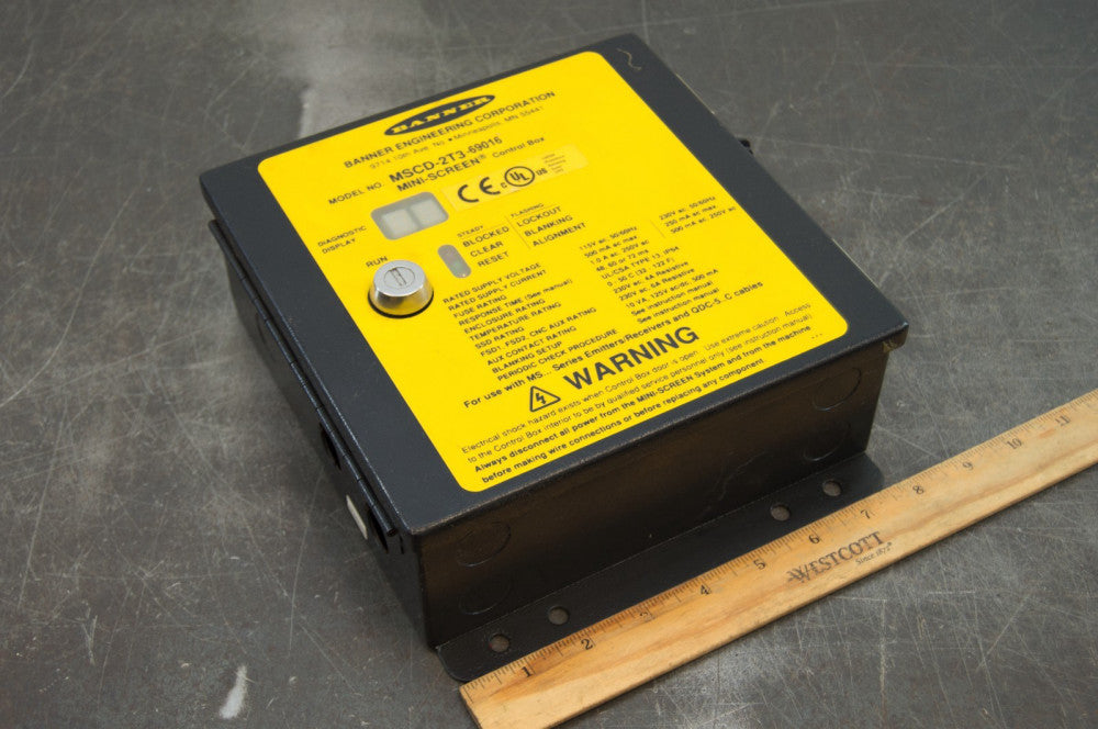 Banner MSCD-2T3-69016 MINI-SCREEN Light Curtain Safety Control Box MSAB-2 63588