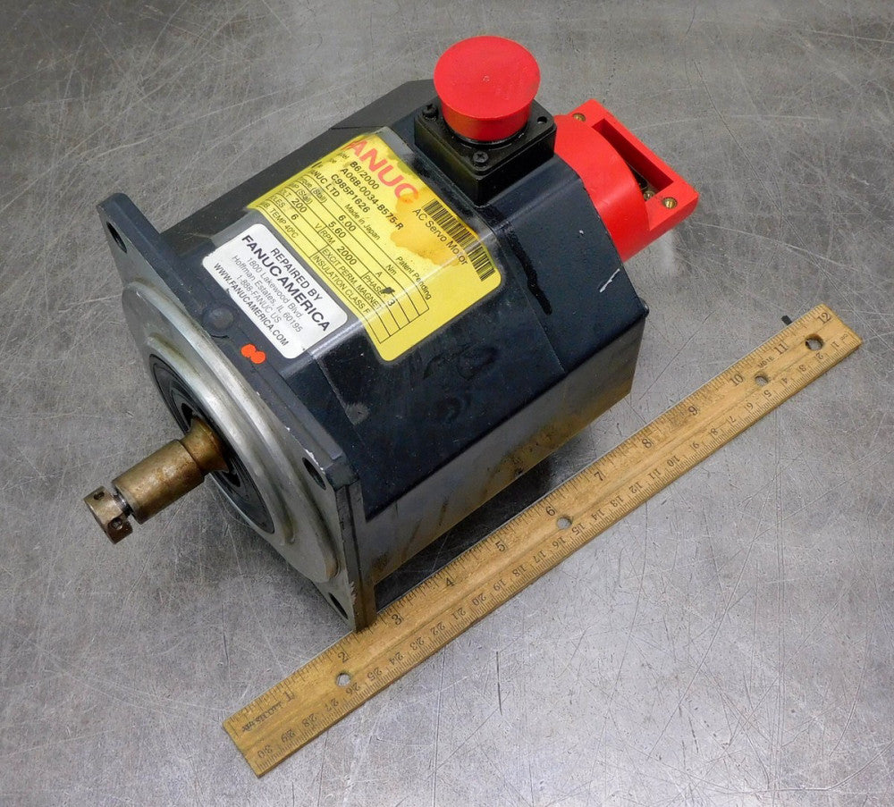 Fanuc A06B-0034-B575-R AC Permanent Magnet Servo Motor 200V 2000 RPM 3 PHASE 6Nm