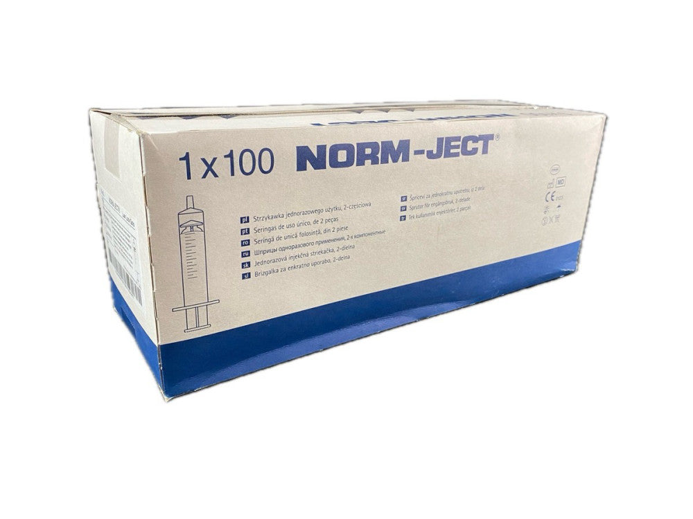 NORM-JECT 10mL Single Use 2-Piece Non Pyrogenic Luer Lock Solo 1224M78 (100/cs)
