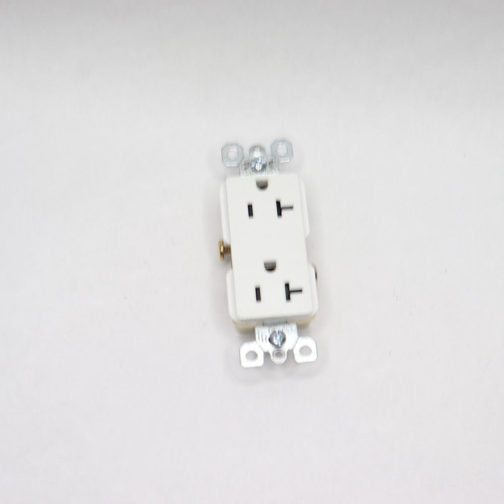 Legrand Tamper-Resistant Duplex Receptacle Nylon White 2P 3-Wire 20A 125VAC