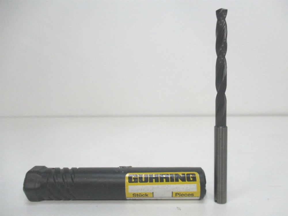 Guhring (9055120051000) 5.1mm 140° Coolant Through Carbide Taper Length Drill 