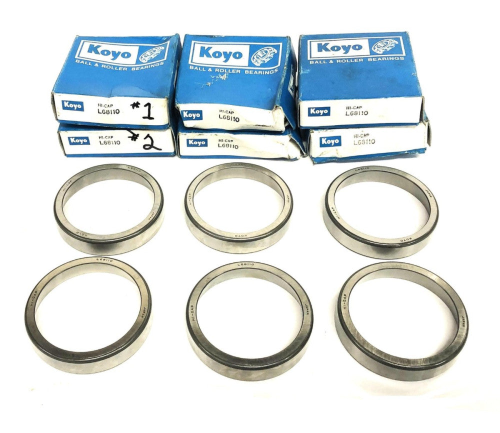 Koyo Tapered Roller Bearing Cup L68110 [Lot of 6] NOS