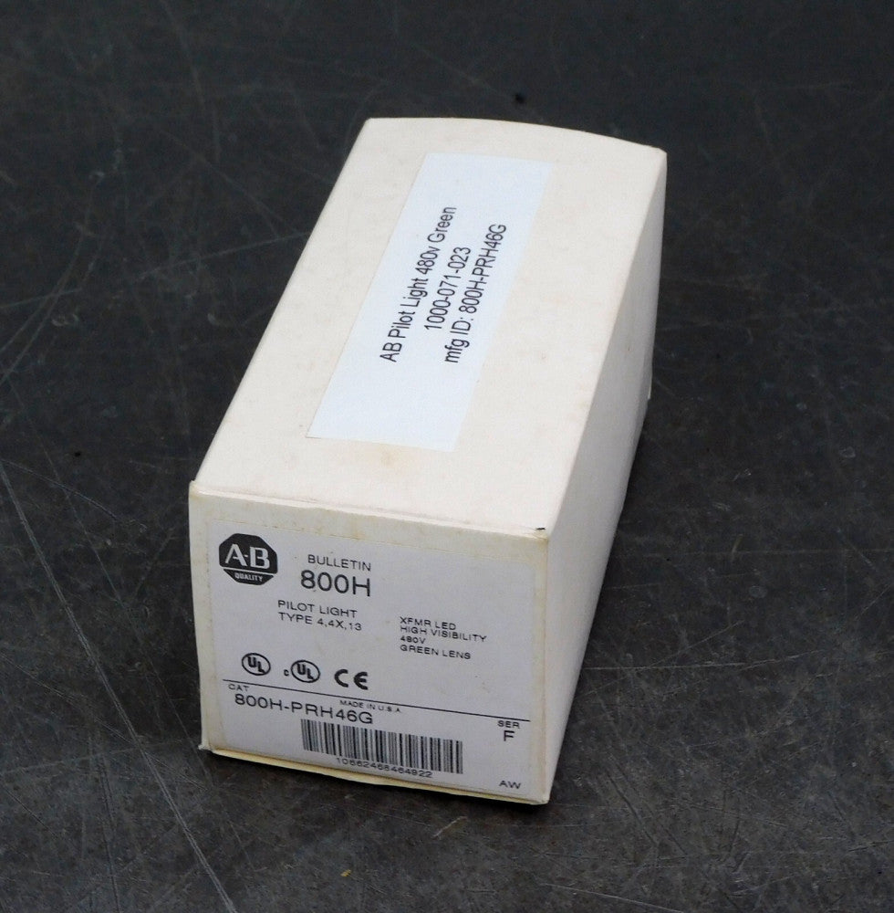 Allen Bradley Green Pilot Light 800H-PRH46G  Series F  4,4X,13 480 V 50/60 Hz