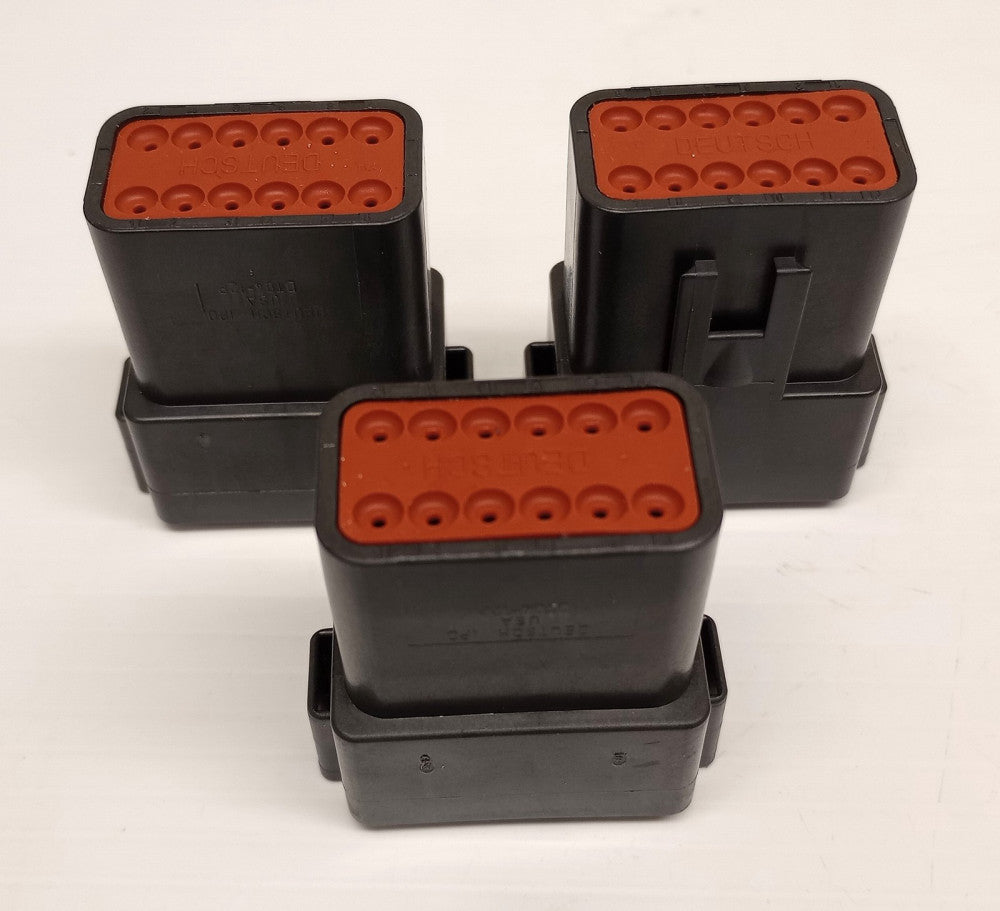 TE Connectivity 571-DT04-12PB Black 12 Way Receptacle (Pack Of 3)