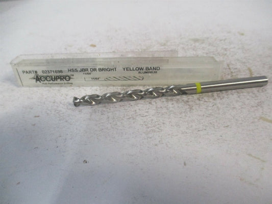 (1AQ9437-AC) 11/64" x 80.00 OAL 130° Vanadium High Speed Steel Jobber Drill 