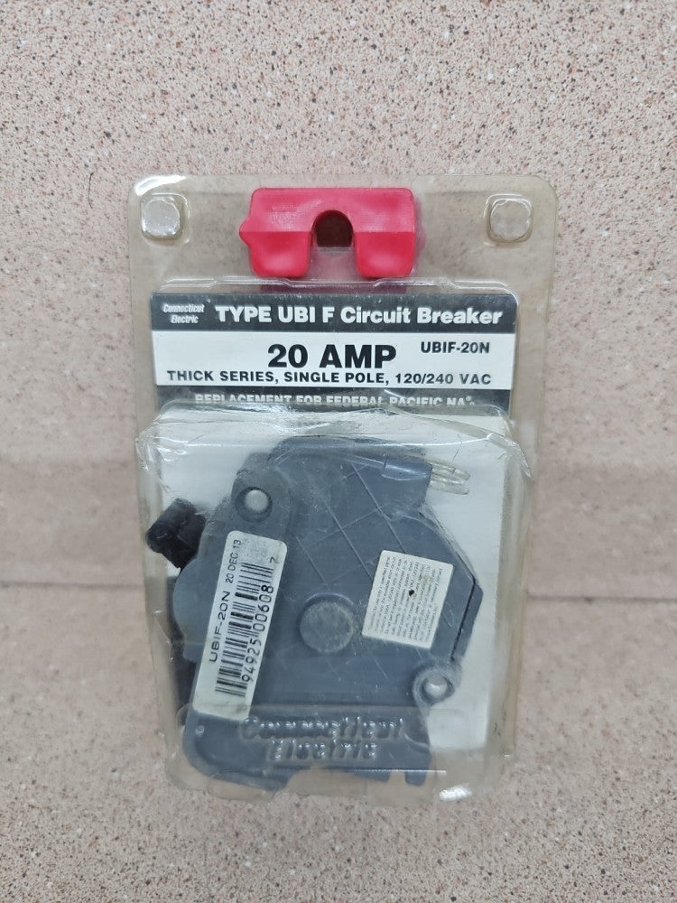 Connecticut Electric UBIF-20N 20 Amp Circuit Breaker Single Pole