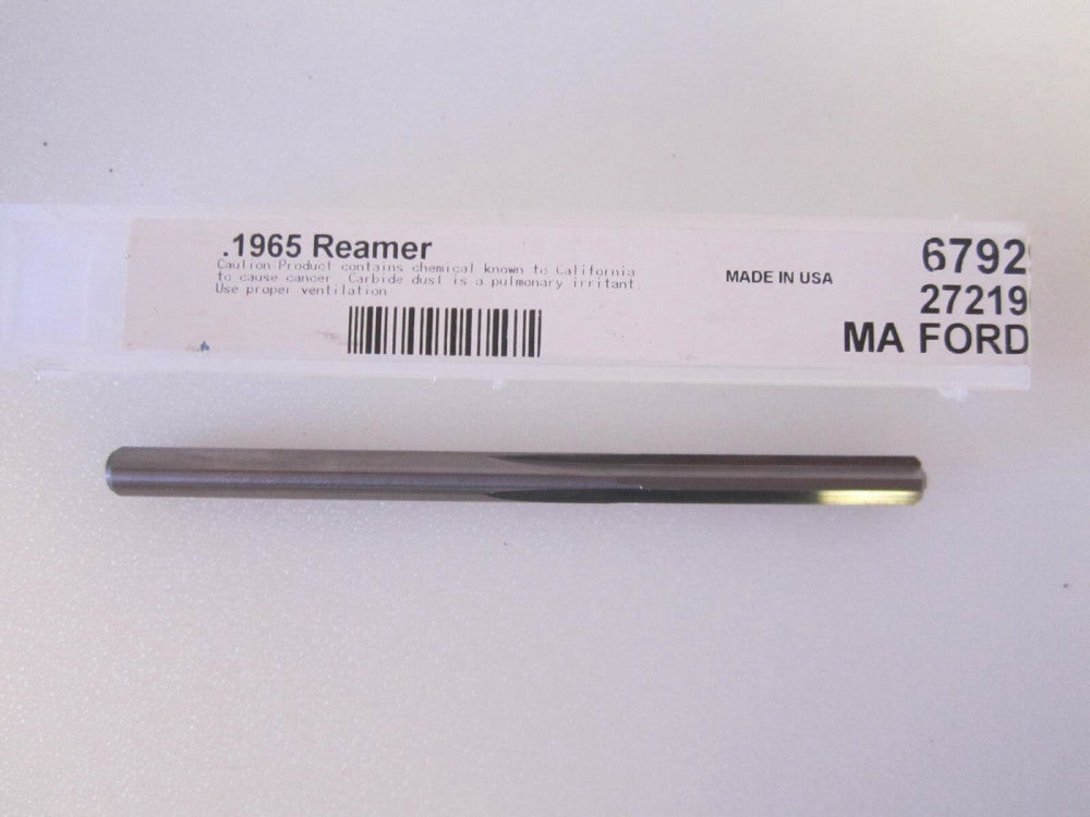 M.A. FORD Solid Carbide Reamer -27219650- 0.1965in. OAL: 3in, RH, Straight Flute