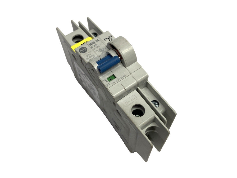 Allen Bradley 1489-M1C060 Ser. D Circuit Breaker 6A w/  1489-AMRA3 Aux Contact