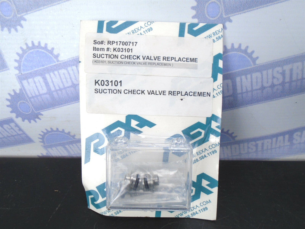 REXA - K03101 - SUCTION CHECK VALVE REPLACEMENT KIT - (NEW in BLISTER PACK)