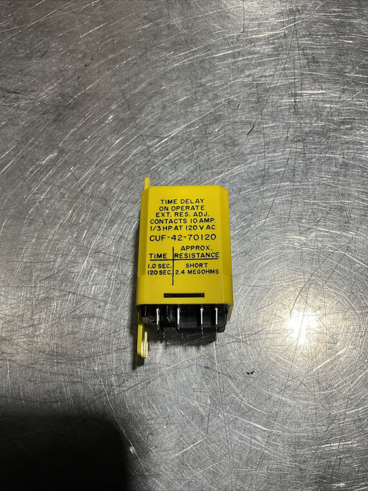 Potter & Brumfield CUF-42-70120 Time Delay, 120V, 1/3 HP, (NO BOX), NOS Surplus