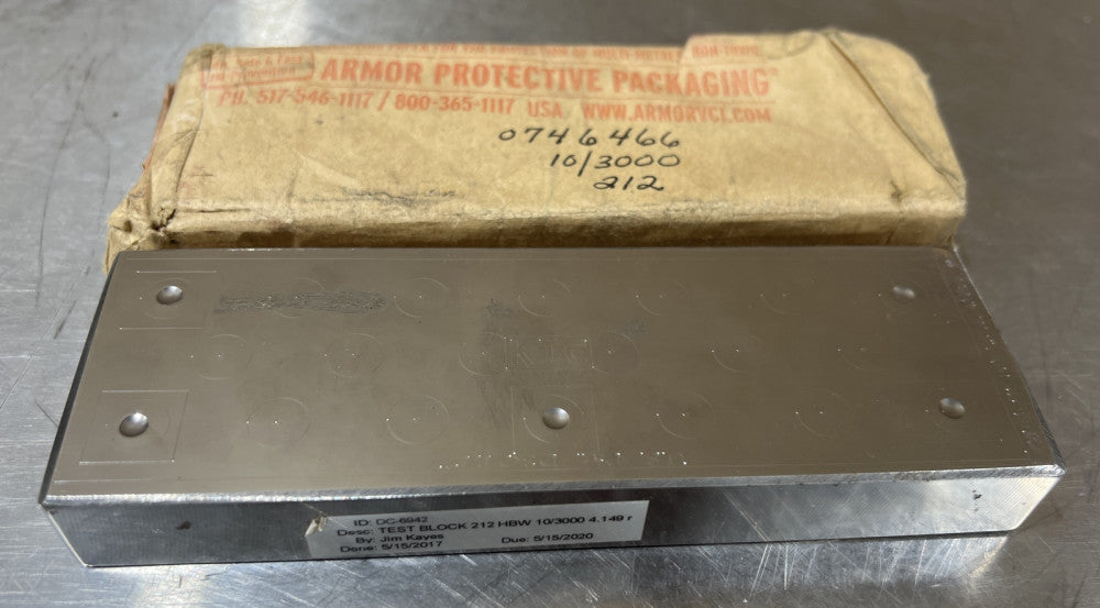 KTC Test Block 212 HBW 10/3000 4.149 r Nos Surplus