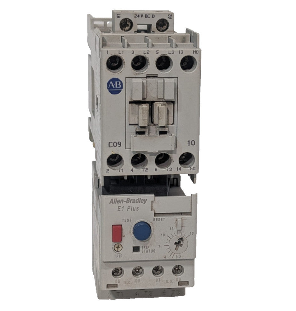 Allen-Bradley 100-C09D*10 contactor w/ 193-EEDB E1 Plus overload relay, 24V coil