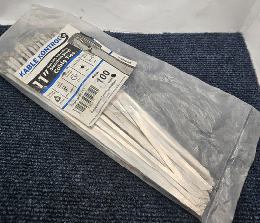 (QTY 100) Kable Kontrol SSCT11: 304 Self Locking Stainless Steel Cable Ties 11"