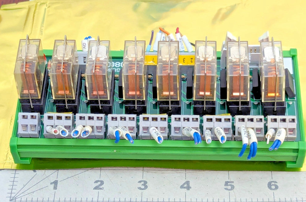 8 Channels DIN Rail Mount 16A Power Relay Interface Module G2R-1-E DC 24V [Z3B7]