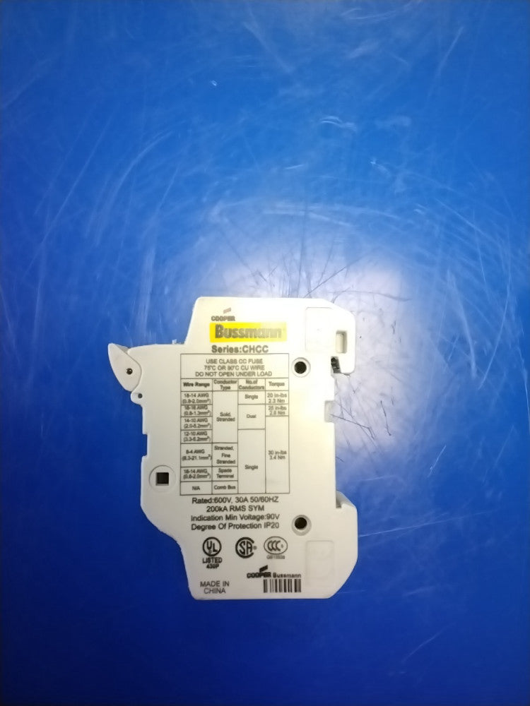Cooper Bussmann CHCC 1-Pole Fuse Holder 600V 30A