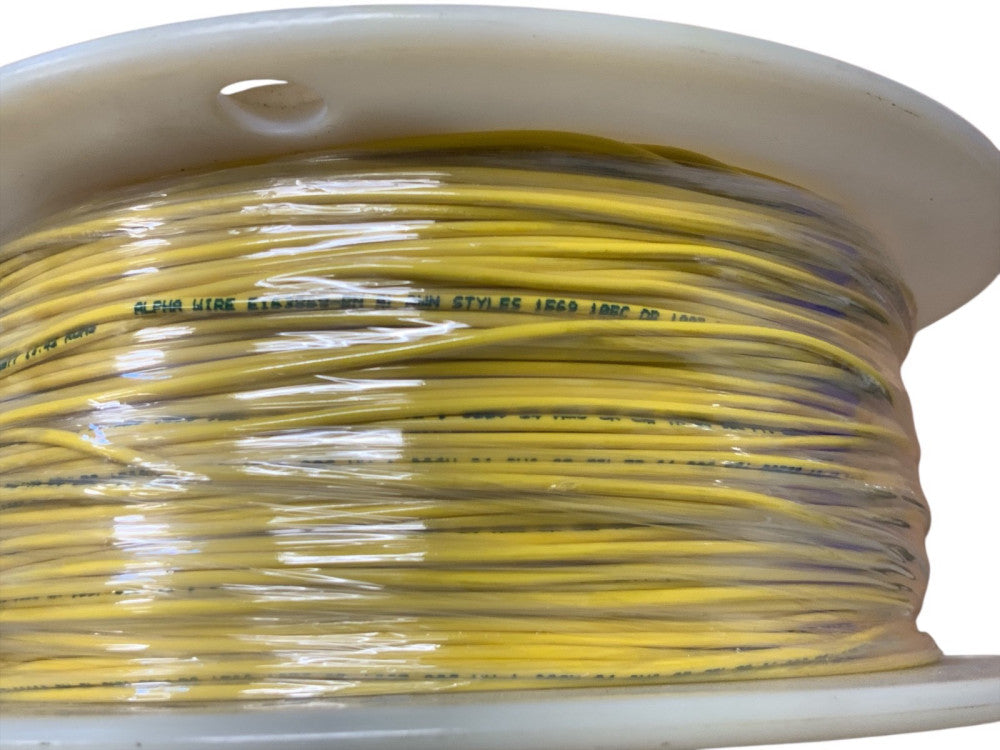 3050 Hook-Up Wire 24AWG 1000ft Alpha Wire Yellow PVC AWM 1007/1569 300V 105°C