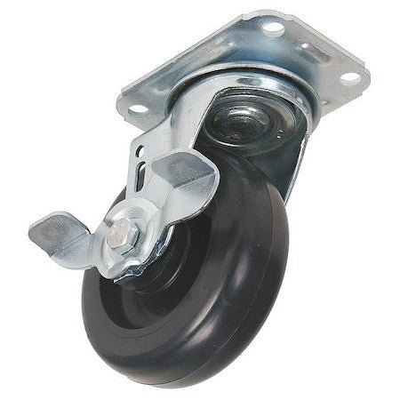 Zoro Select 5Ux74 Swivel Plate Castr,Polyolfin,5 In,220 Lb