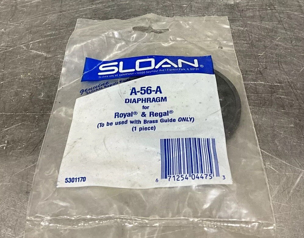 Sloan Diaphragm A-56-A for Royal & Regal 5301170 Nos Surplus