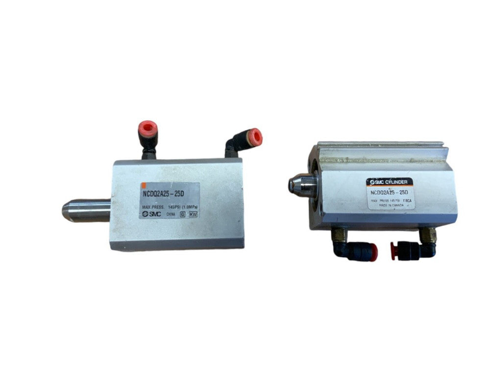 2PCS  NCDQ2A25-25D Pneumatic Cylinder, Bore: 25mm, Stroke: 25mm