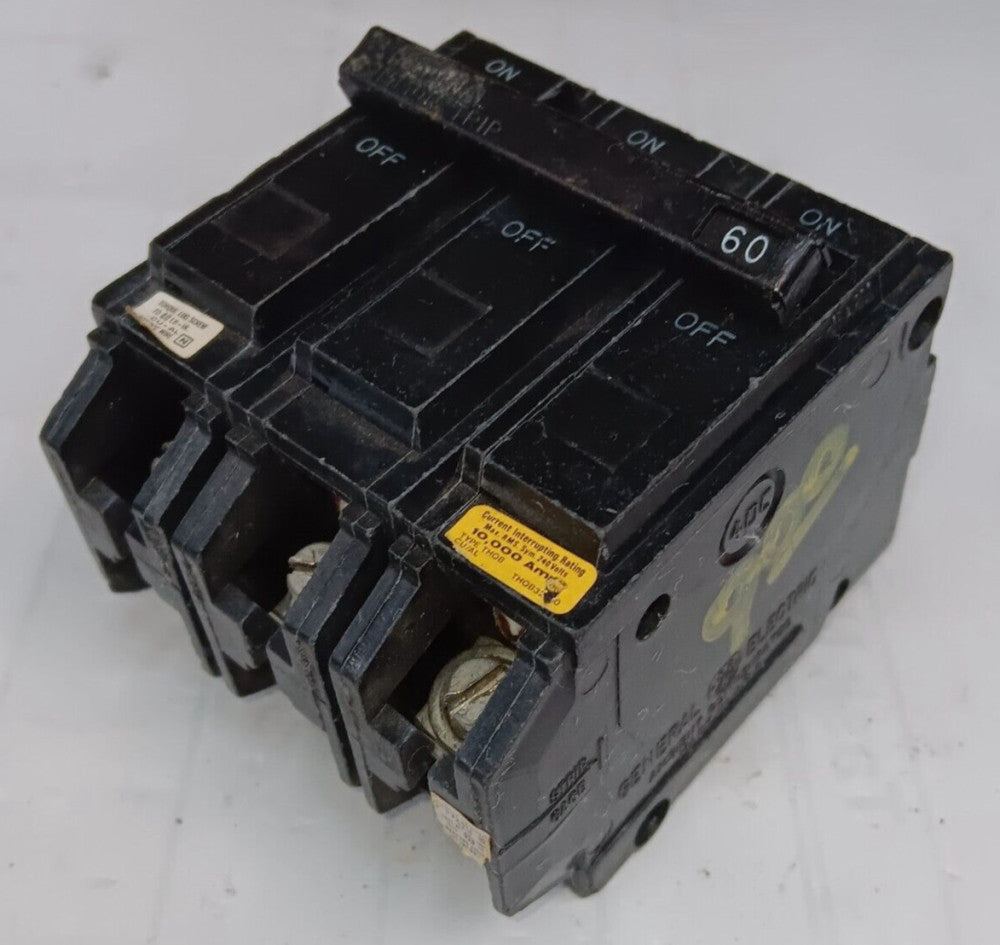 GE 60 AMP BOLT-ON CIRCUIT BREAKER 3 POLE 240 VAC THQB32060