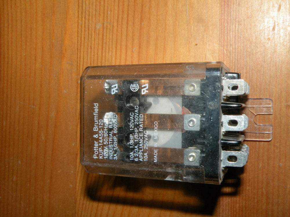 Potter and Brumfield KUP-14A55-120 - 3PDT 120VAC 10A Relay