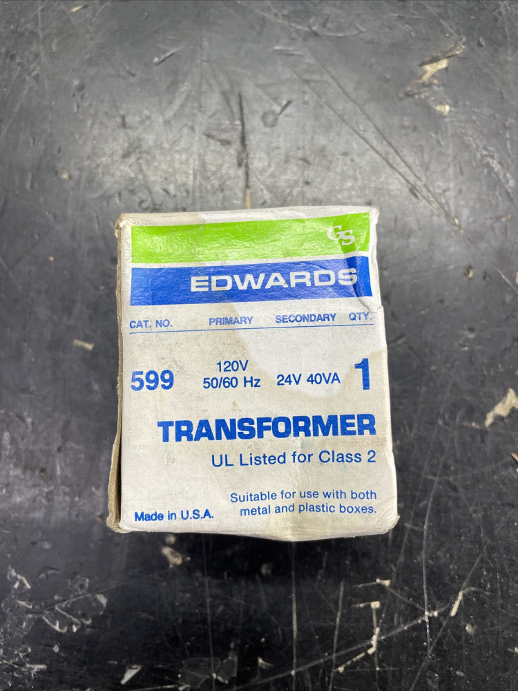 New Old Stock! Edwards 599 Transformer Power Supply 120V Secondary 24V