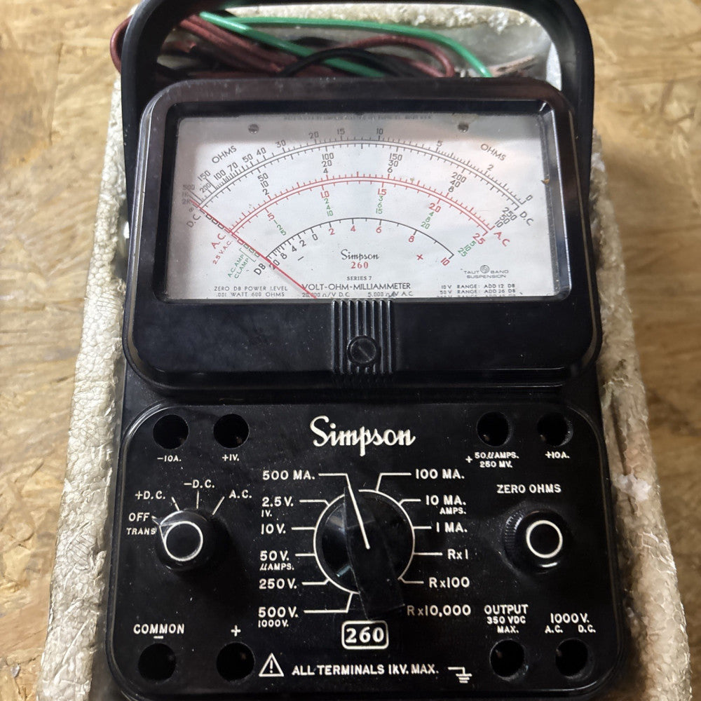 Vintage Simpson Model 260 Analog Multimeter -