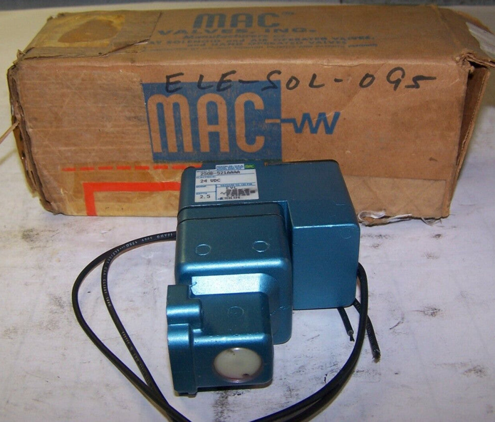 NEW MAC 24 VDC 2.5 WATT SOLENOID VALVE ASSEMBLY  250B-521AAAA