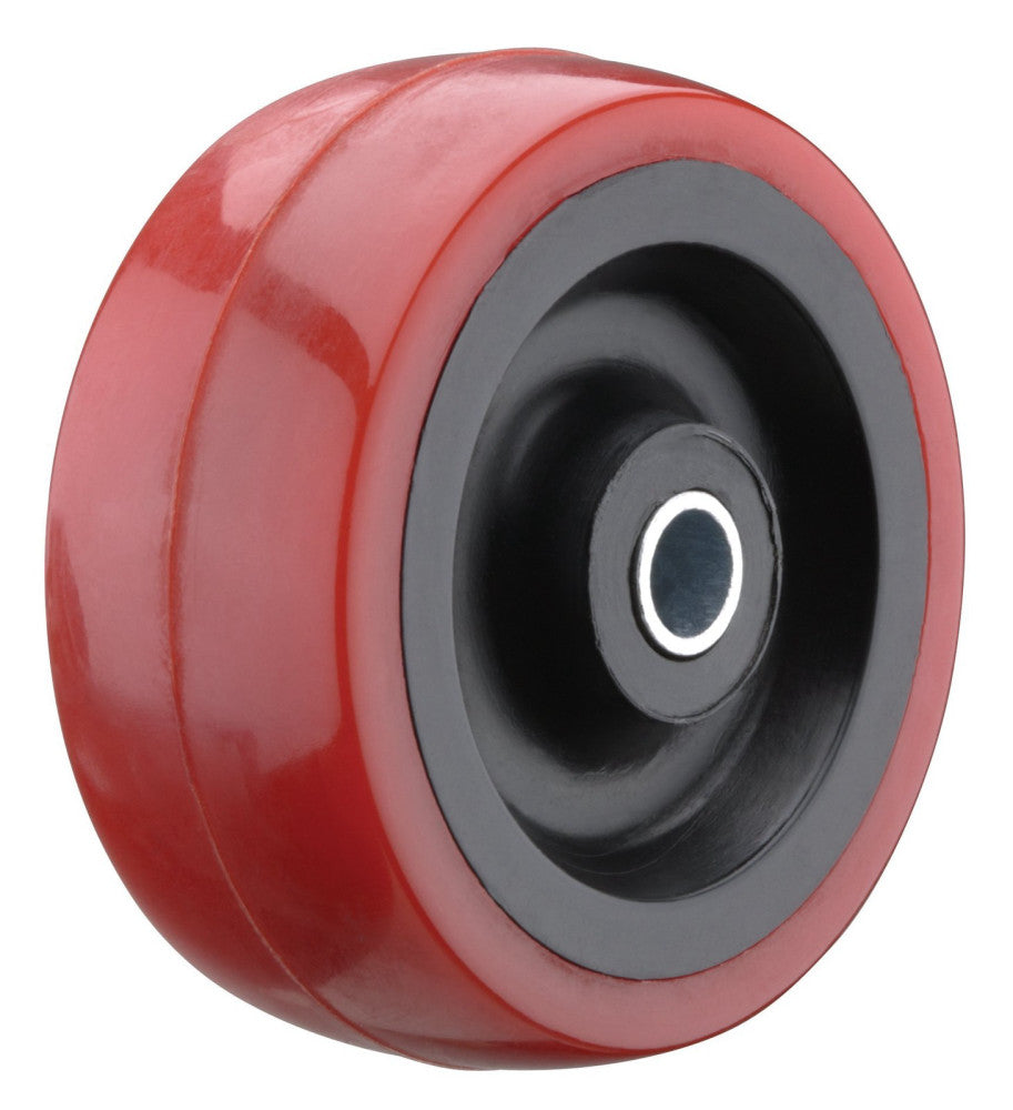 Steelex D2650 2-Inch 165 Lbs Polyurethane Wheel with Roller Bearing Hub  red