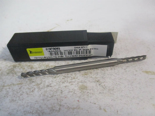 (723-4344) 1/8" x 3/4" x 3/16" x 3-1/8" OAL Cobalt 4 Flute Square End Mill 