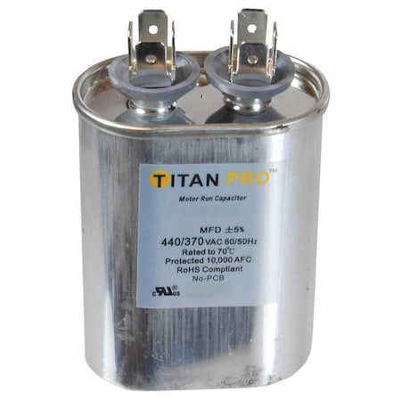 Titan Pro Tocf25 Motor Run Capacitor,25 Mfd,3-9/16 In. H