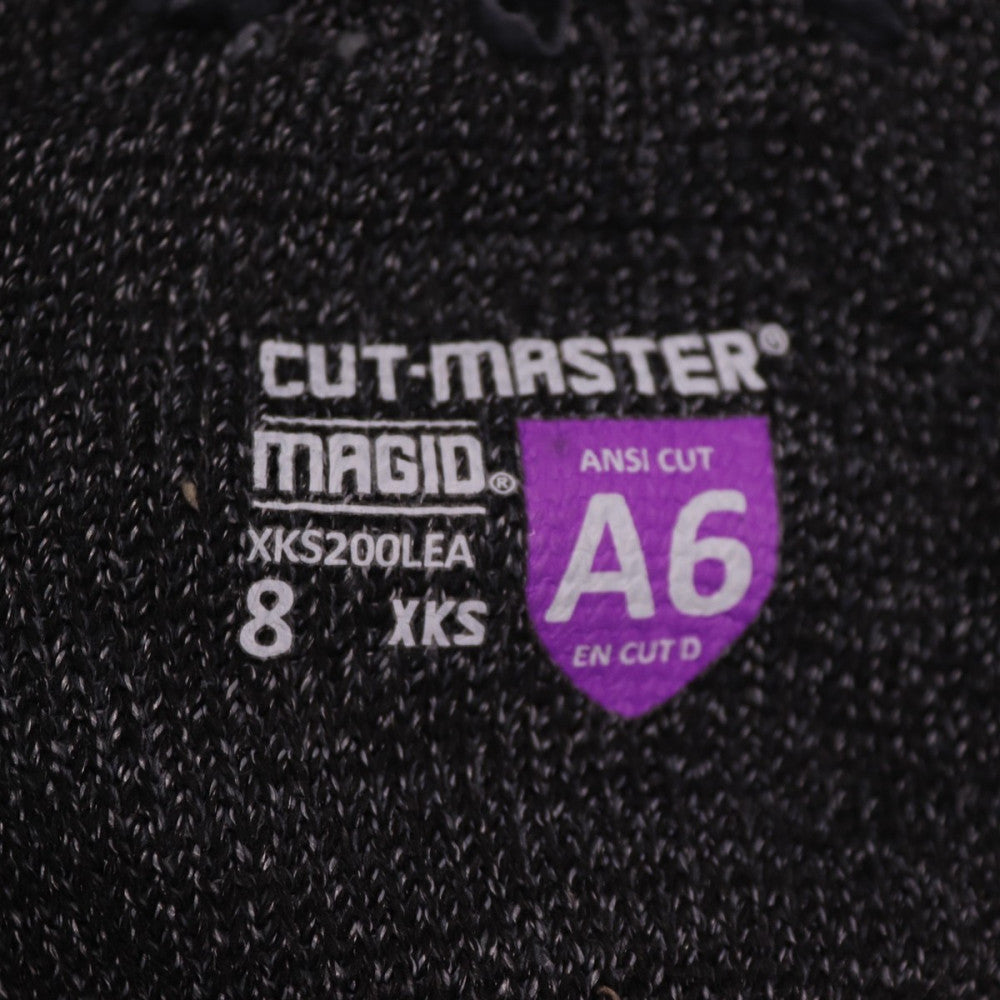 (Pair) Magid CutMaster XKS Leather Palm Gloves Cut Level 4 Size 8 XKS200LEA 