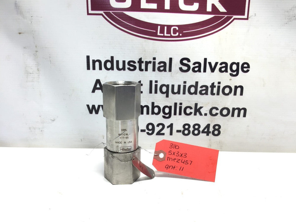 Parker Check Valve 09RL 16F-C16L-1-T-SS