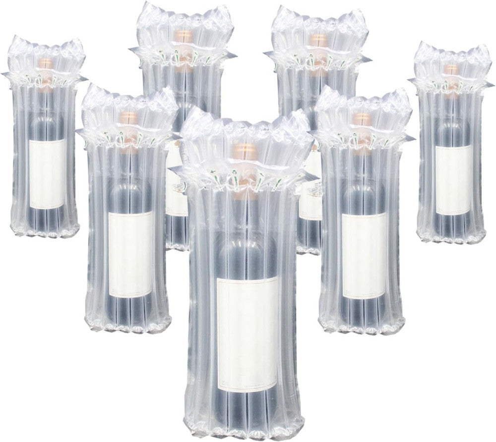 STAYWILD 10 Packs Wine Bottle Travel Protector & Inflatable Bags transparent 