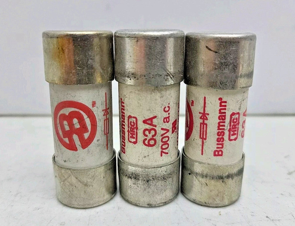 3 Pack Bussmann FWP-63A22Fa Semiconductor Fuse 63A Amp aR 700 Vac Fast Acting
