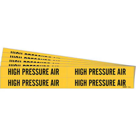 Brady 7135-4-Pk Pipe Marker,Black,High Pressure Air,Pk5, 7135-4-Pk