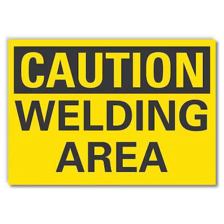 Lyle Lcu3-0219-Rd_14X10 Caution Sign, 10 In Height, 14 In Width, Reflective