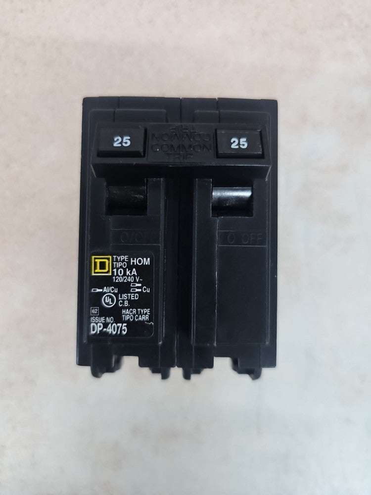 HOMLINE HOM225 120-240V 25A 2 Pole Circuit Breaker NNB