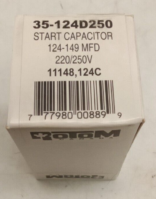 Rotom Canada 35-124D250 Start Capacitor 220/250V