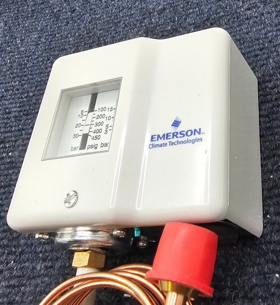 Emerson PS1-X5K Hi Press. Control. Adj. 6-32, 1/4" female flare Nut. Auto Reset