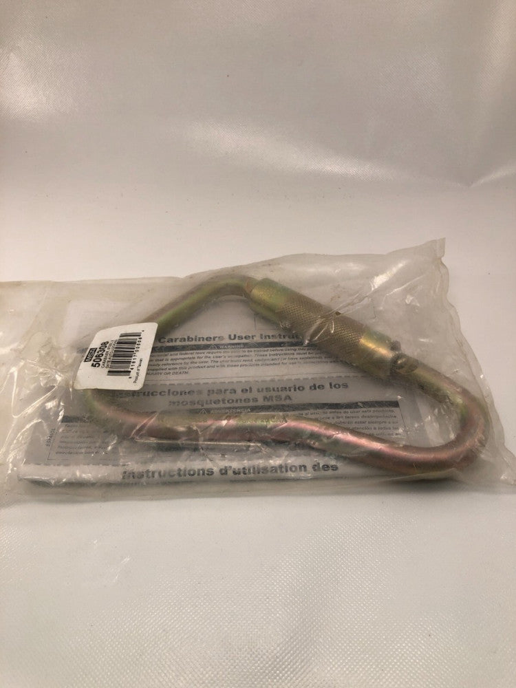 MSA 506308 Autolocking Steel Carabiner 2" Gate NEW sealed in original packaging