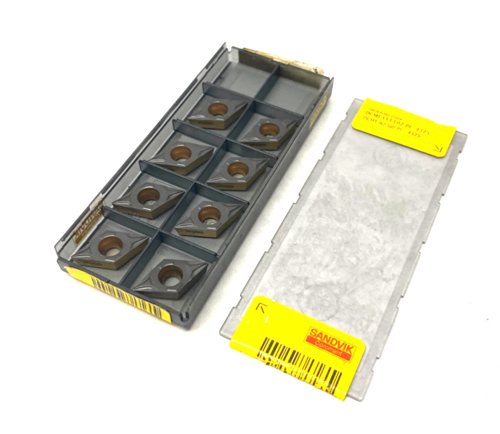 Sandvik DCMT 11 T3 02-PF 4325 CoroTurn® 107 Insert for Turning 6433963 PKG OF 8