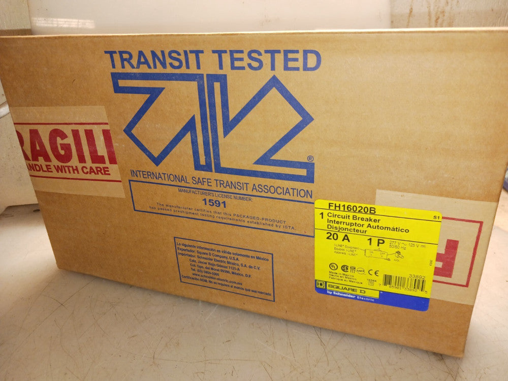 NEW SEALED SQUARE D FH16020B I-LINE CIRCUIT BREAKER 20 A 1 P 277 VAC