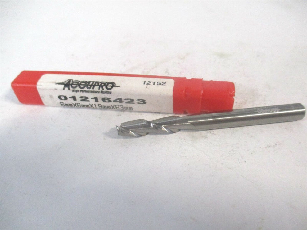 (12181326) 6mm x 19mm x 6mm x 63mm OAL 2 Flute Solid Carbide Square End Mill 