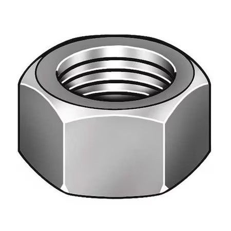 Zoro Select U08111.037.0001 Hex Nut, 3/8"-16, Steel, Grade 2, Hot Dipped