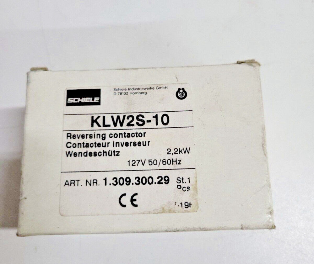 SCHIELE KLW2S-10 REVERSING CONTACTOR 127V 15 AMP NEW OLD STOCK